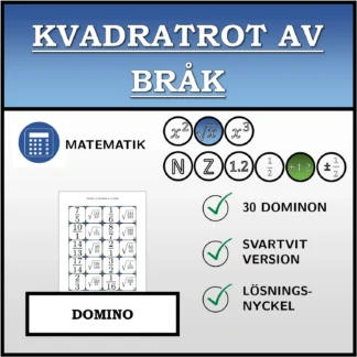 Domino: Kvadratrot av bråk