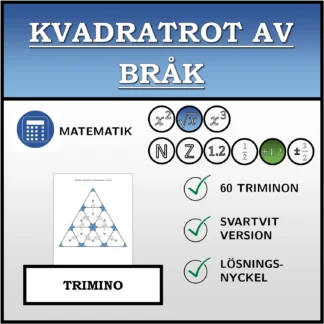 Trimino: Kvadratrot av bråk