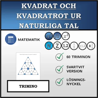 Trimino: Kvadrat och kvadratrot ur naturliga tal