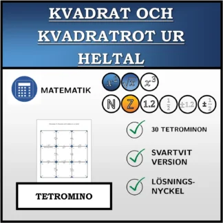 Tetromino: Kvadrat och kvadratrot ur heltal